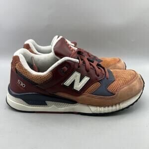 New Balance 530 Casual Shoes Women Size 8.5 B Orange Suede Comfort Low Sneakers
